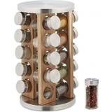 Relaxdays Rotating spice rack with 20 jars