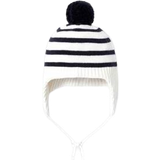 Stripes Accessories Jacadi Paris Baby's Hat with Stripes - Soft White
