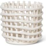 Ferm Living Braided Off White Basket 16cm 16cm