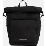 Tommy Hilfiger School Bags Tommy Hilfiger Skyline Rolltop Canvas Backpack Black