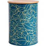 Brown Kitchen Containers Summerhouse Botanicals Teal Leaf Kitchen Container