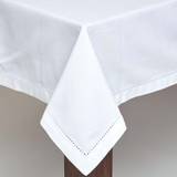 Tablecloths Homescapes 137 137 Plain Cotton Tablecloth White