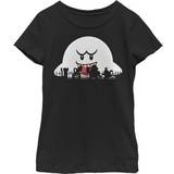 Florals Tops Children's Clothing Nintendo Girl's Halloween Boo Silhouettes Child T-Shirt Black