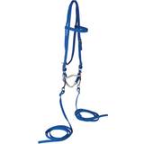 Blue Bridles Western Poly Browband Headstall Set w/Reins Blue Horse
