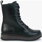 Fly London Boots Fly London Rami Petrol Leather Lace Up Ankle Boots 37, Colour: