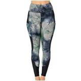 Horseware Riders Gear Horseware Ladies Silcon Riding Tights Green/Navy Tie Dyed