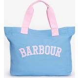 Barbour Women's Logo Holiday Tote Bag Chambray Blue Multi