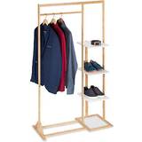 Bamboo Clothing Storage Relaxdays & 3 Ablagen, hbt Kleiderschrank