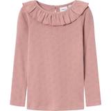 Girls Blouses & Tunics Children's Clothing Name It Slim Fit Long Sleeved Top - Ash Rose (13226335)