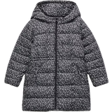 Florals Jackets Children's Clothing Mango Quilted Long Coat - Black (57083650)