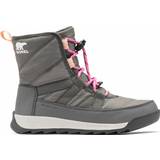 Drawstring Winter Shoes Sorel Kid's Whitney II Short Lace Waterproof Boots - Quarry/Grill