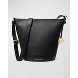 Bucket Bags Michael Kors MK Townsend Medium Pebbled Leather Messenger Bag Black