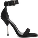 Alexander McQueen Women Slippers & Sandals Alexander McQueen Satin Sandals - Black