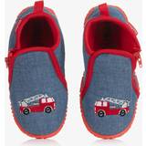 Playshoes Children's Shoes Playshoes Boys Blue Fire Engine Slippers