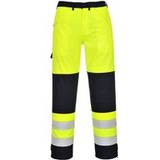 Work Wear on sale Portwest Hi-Vis Multi-Norm Trousers FR62 Yellow/Navy Colour: Yellow