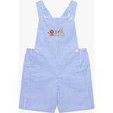 Trotters Bluegingham/augustus Alexander Animal-embroidered Cotton Short Dungarees months-4 Years Months