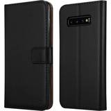 Black For Samsung Galaxy S10 Plus Wallet Leather Case