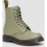 Dr. Martens Women's 1460 Pascal Virginia Leather Lace Up Boots in Green, Soft Leather