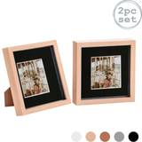 Nicola Spring 3D Box Light Wood/Black Photo Frame 22.5x22.5