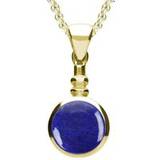 Lapis Jewellery C W Sellors 9ct Gold Lapis Lazuli Bottle Top Necklace Gold
