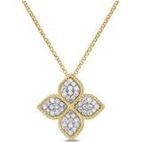 Roberto Coin Princess Flower Pendant Necklace - Gold/Diamonds