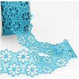 Stephanoise Guipure Lace Trim Turquoise Blue 40mm