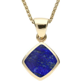 Lapis Jewellery C W Sellors 9ct Gold Lapis Lazuli Dinky Cushion Necklace Option1 Value Gold