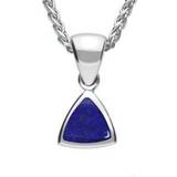 Lapis Jewellery C W Sellors Sterling Silver Lapis Lazuli Curved Triangle Necklace