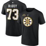 Fanatics Branded Charlie McAvoy Boston Bruins Authentic Stack Name & Number T-Shirt Black