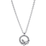 Pandora Necklaces Pandora Sparkling Herbarium Circle & Cluster Pendant Necklace - Silver/Transparent