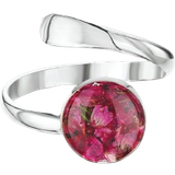 Adjustable Size Rings Shrieking Violet Adjustable Round Ring - Silver/Pink