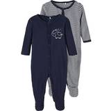 Night Garments Children's Clothing Name It Elephant Nightsuit 2-pack - Dark Sapphire (13206301)