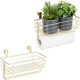 Relaxdays hanging basket with kitchen roll Paper Towel Holder 2pcs 17cm