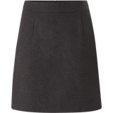 Selected Femme Tailored Mini Skirt - Dark Gray Melange