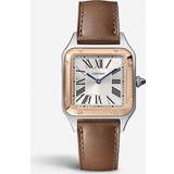 Cartier Watches Cartier Womens Rose Gold CRW2SA0020 Santos Dumont Small Model 18ct Rose-gold and Leather High-autonomy