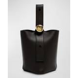 Leather Bucket Bags Loewe Womens Black Pebble Mini Leather Bucket bag 1 Size