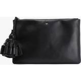 Anya Hindmarch Georgiana Black Leather Cutch Bag Size: One Size, Colou