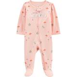 Florals Night Garments Carter's Baby's Little Sister 2-Way Zip Cotton Sleep & Play Pajamas - Pink