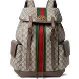 Leather Backpacks Gucci Ophidia GG Medium Backpack - Beige/Ebony