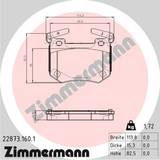 Zimmermann Scheibenbremse Hinterachse 22873.160.1