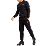 Emporio Armani Long Sleeves Jumpsuits & Overalls Emporio Armani Crew Reflective Tape Tracksuit - Black