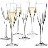Yellow Champagne Glasses RCR Fusion Flutes Set Champagne Glass 6pcs