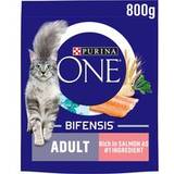 Purina Cats Pets Purina One Adult Dry Cat Food Salmon and Whole Grains 800g