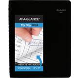 Day Calendars At-A-Glance 2024 DayMinder 8 Daily Group Appointment Book Planner, Black