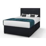 Black Bed Frames Otley Linen Divan Bed with 2 side Drawers King
