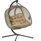 Hanging egg chair OutSunny Double Hanging Egg Chair 2 Seaters Swing