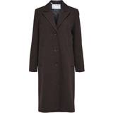 Brown - Women - Wool Coats Selected Alma Single Button Coat - Java