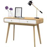 Oak Writing Desks Domus Living Caitlin White/Natural Writing Desk 50x120cm
