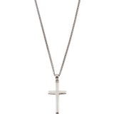Serge Denimes Cross Necklace - Silver