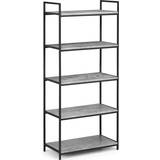 Shelves Julian Bowen Staten ‎Concrete Grey/Black Book Shelf 140cm
